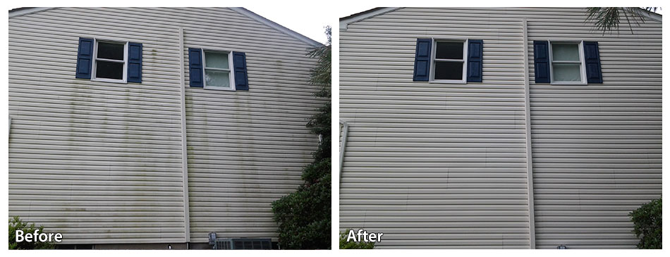 Siding Power Washing Before and After