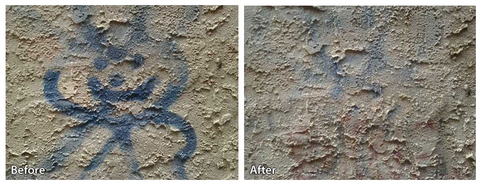 Power washing graffiti in Doylestown PA