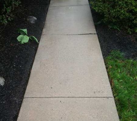 After power washing concrete in Paoli