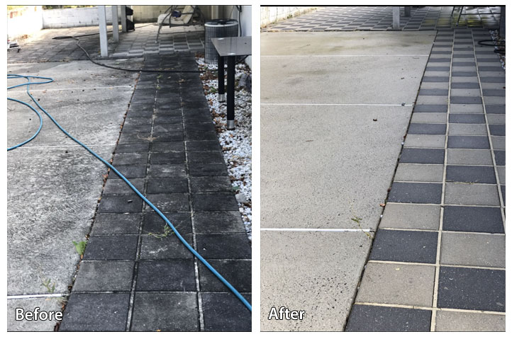 Pressure Washing A Concrete Patio, How To Clean A Concrete Patio With Pressure Washer